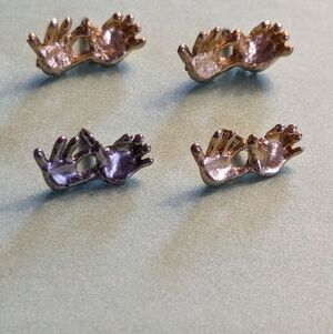 12 weeks in utero hands pins 3 gold rone one silver tone. Birth Announcement